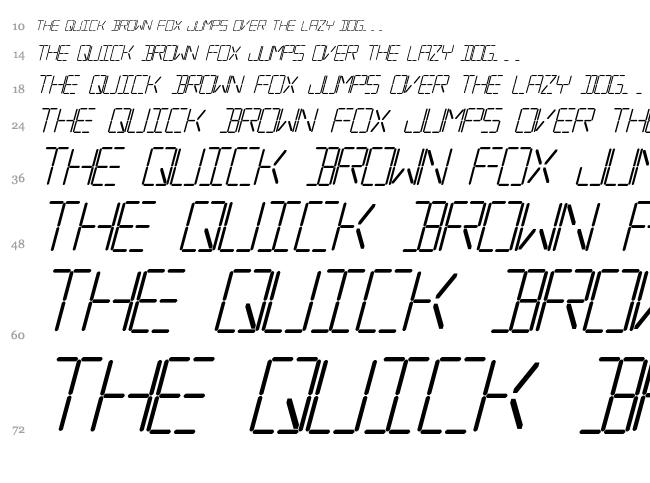 Silverball Oblique font waterfall